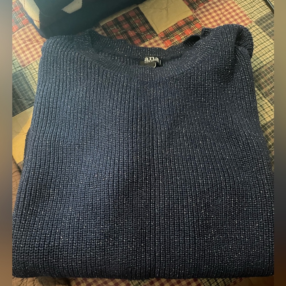 Navy and silver 2X sweater